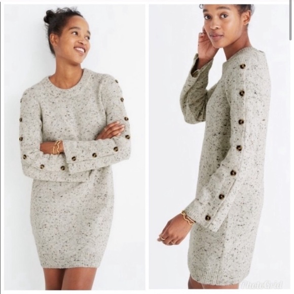 Madewell Donegal Button Sleeve Sweater 